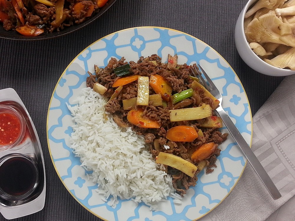Tischline: Asiatischer Wok