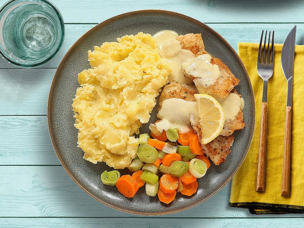 Gebratenes Seelachsfilet mit Senfsauce (Abo-Premium-Gericht)