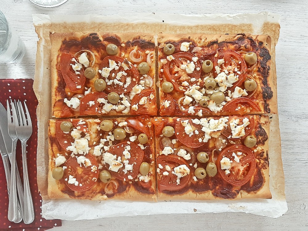 Griechische Pizza