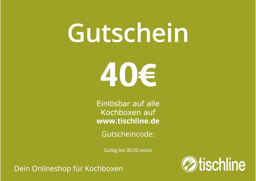 Geschenk Gutschein Kochbox 40 Euro