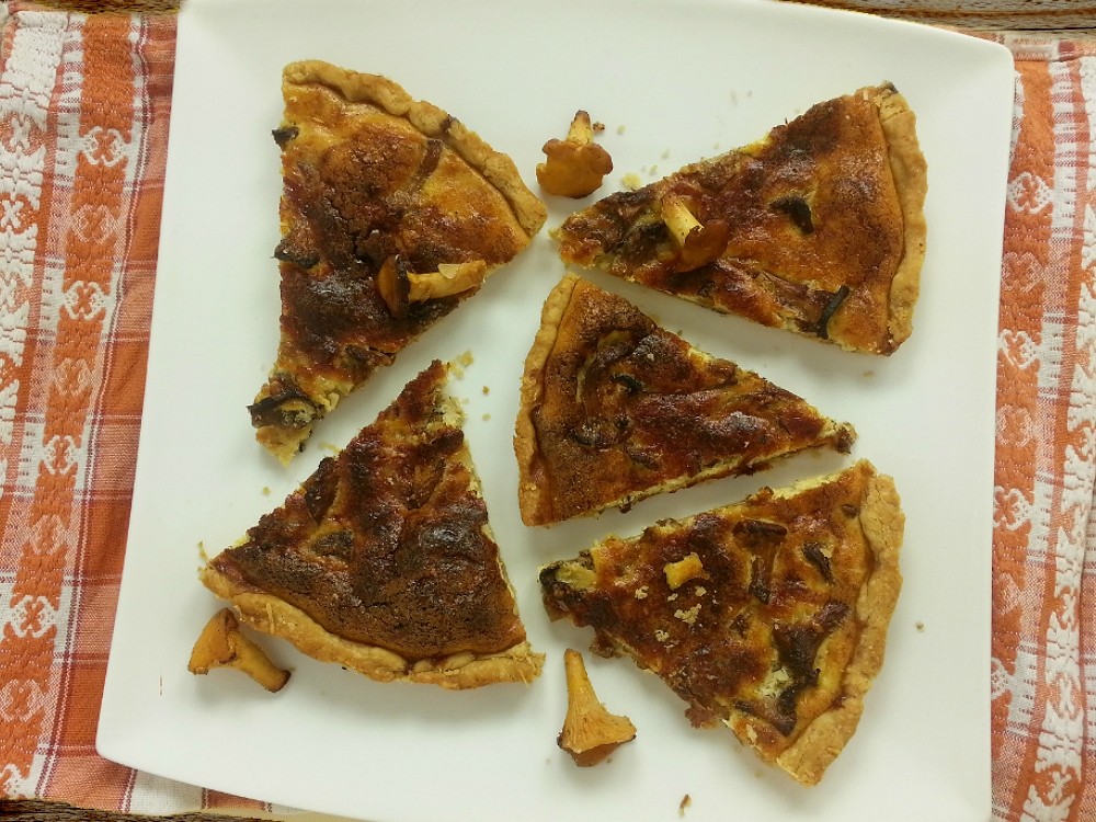 Vegetarische Quiche mit Pfifferlingen