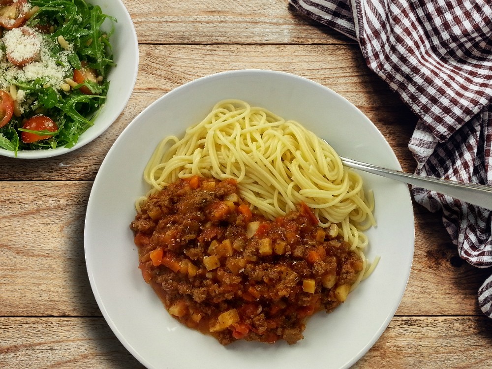 Spaghetti Tofu-Bolognese 