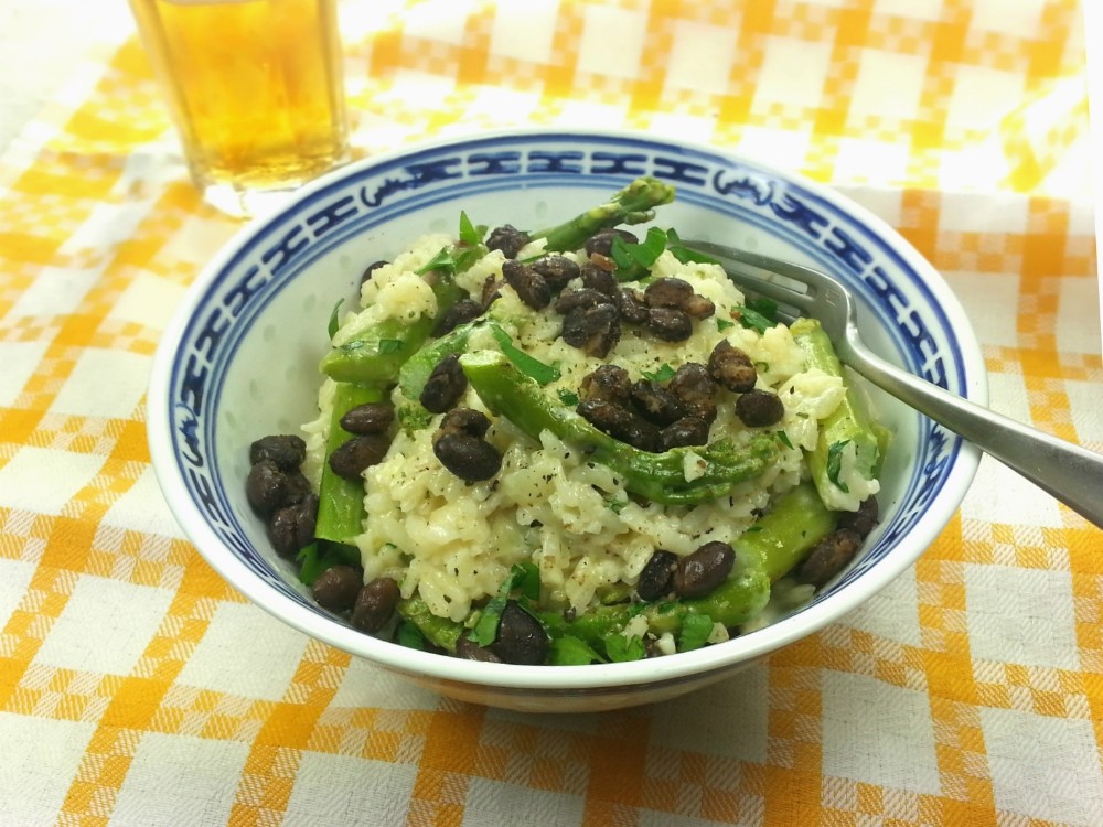 Cremiges Spargelrisotto