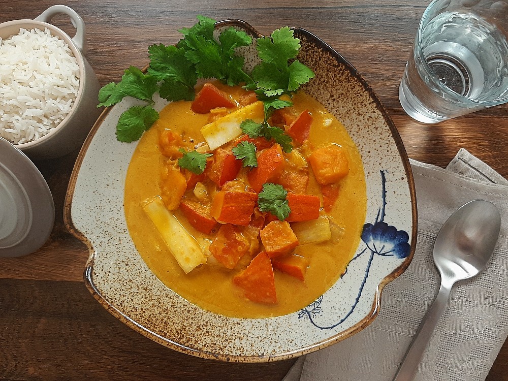 Veganes Kürbiscurry