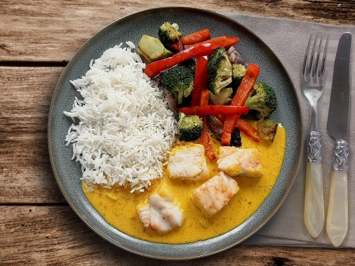 Fisch in Safransauce (Abo-Premium-Gericht)