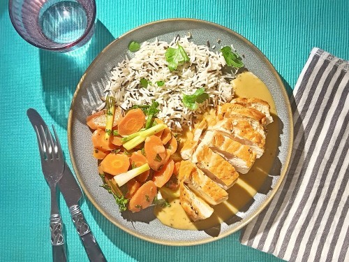 Hähnchen mit Wacholder-Orangen-Sauce