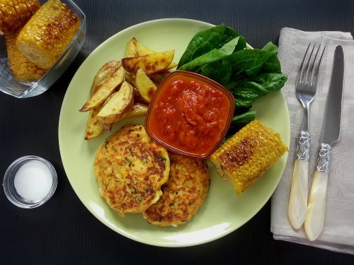 Halloumi-Möhren-Burger