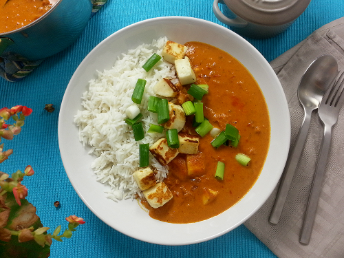 Veggie Butter-Chicken mit Basmatireis