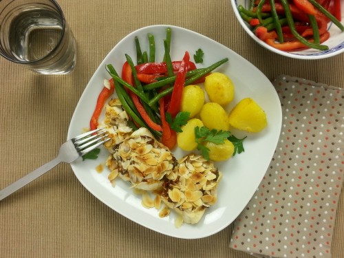 Pikanter Mandelfisch (Abo-Premium-Gericht)