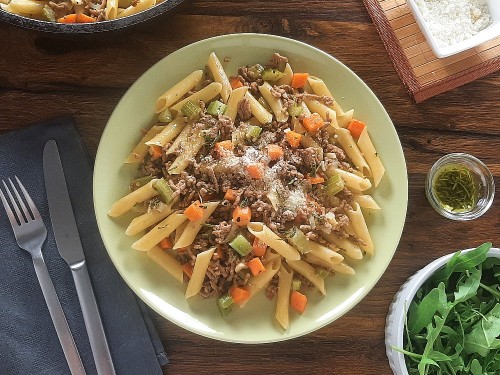 Pasta Ragout Bianco (gemischtes Hack) 