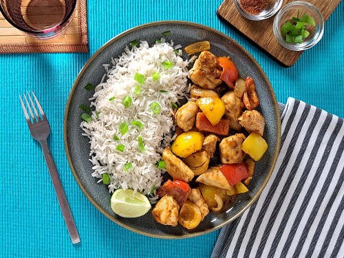 Wokpfanne mit Hähnchen & Paprika