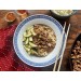 Dan dan Nudeln mit gemischtem Hack, Miso und Zucchini