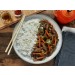 Asiatisches Rindfleisch Szechuan Art mit Basmatireis