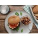 Portabello-Burger mit Mozzarella und Mixed-Bean-Salat