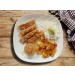 Vegane Satay-Spieße mit Bratananas und Reis
