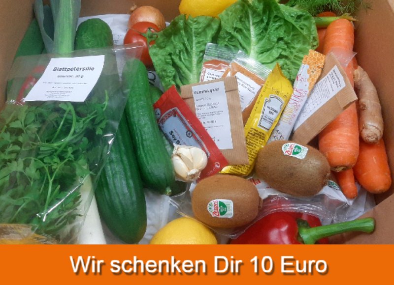 Wir schenken Dir 10 Euro Kochbox