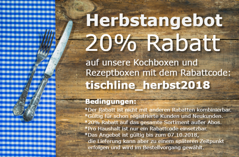 Kampagne 20% Rabatt auf Kochboxen